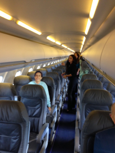 The interior of the 70-seat CRJ700, one of the jets that will fly between Vero Beach and Newark.