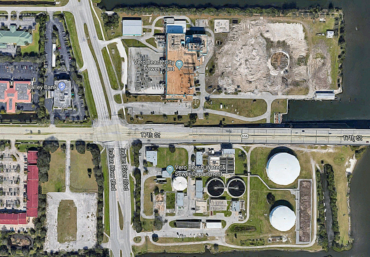 An aerial shot of the entire ‘three corners’ complex