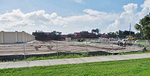 Florida Power & Light electric substation is under construction