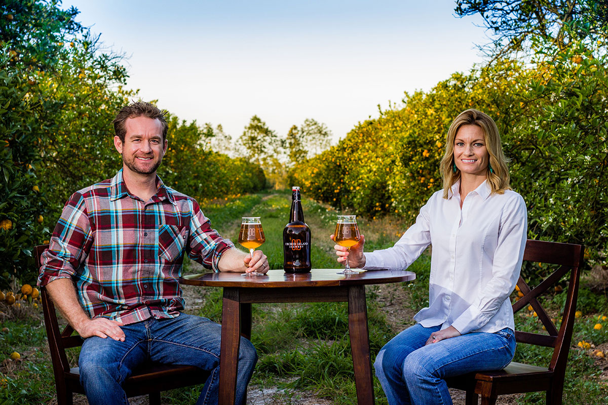 Orchid Island Brewery owners, Alden Bing and Valerie Bing