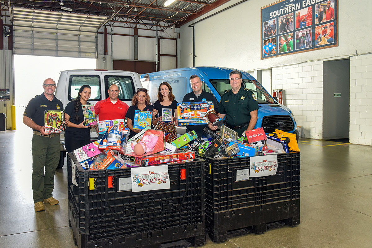 Toys donated by Southern Eagle employees