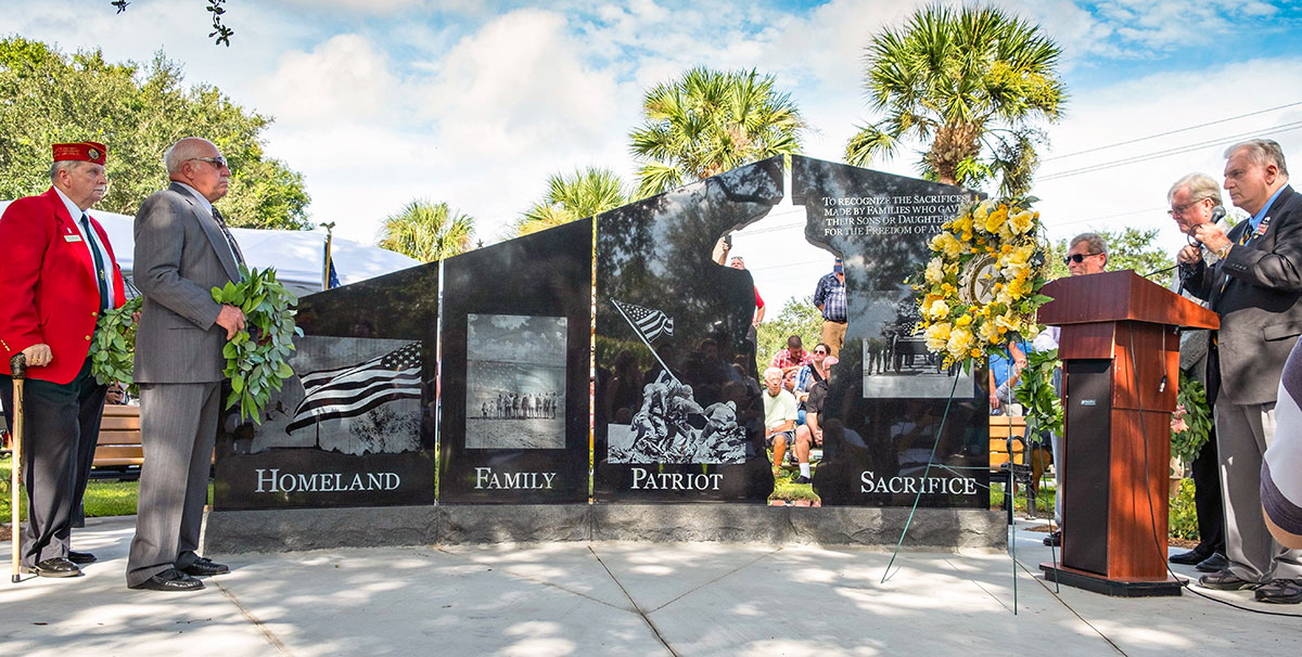 Gold Star Families Memorial Monument at Veterans Memorial Park in Port St. Lucie