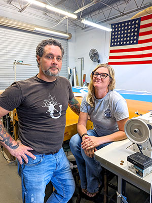 Teamwork, patience and mutual respect have helped the Kirbys make their marine canvas business a success.